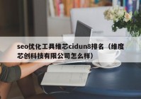 seo优化工具维芯cidun8排名（维度芯创科技有限公司怎么样）