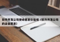 软件开发公司使命愿景价值观（软件开发公司的企业愿景）