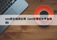 seo优化培训公司（seo引擎优化平台培训）