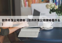 软件开发公司使命（软件开发公司使命是什么）